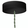 Round wooden ceiling rose, Ø 120 mm — Black