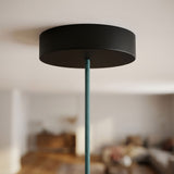 Round wooden ceiling rose, Ø 120 mm — Black