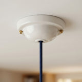 Glazed ceramic ceiling rose — Ø 130 mm / White