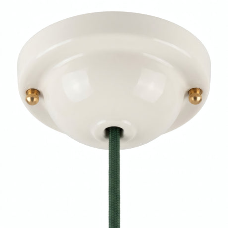 Glazed ceramic ceiling rose — Ø 130 mm / White