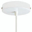 Cylindrical metal ceiling rose, Ø 120 mm — Conical thermoplastic / Glossy white
