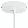 Cylindrical metal ceiling rose, Ø 120 mm — Conical thermoplastic / Glossy white