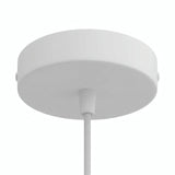Cylindrical metal ceiling rose, Ø 120 mm — Conical thermoplastic / Matt white