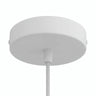 Cylindrical metal ceiling rose, Ø 120 mm — Conical thermoplastic / Matt white