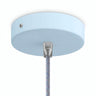 Cylindrical metal ceiling rose, Ø 120 mm — Conical thermoplastic / Sky blue