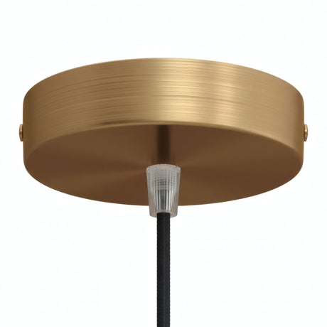 Cylindrical metal ceiling rose, Ø 120 mm — Conical thermoplastic / Satin bronze