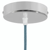 Cylindrical metal ceiling rose, Ø 120 mm — Conical thermoplastic / Chrome