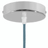 Cylindrical metal ceiling rose, Ø 120 mm — Conical thermoplastic / Chrome