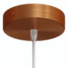 Cylindrical metal ceiling rose, Ø 120 mm — Conical thermoplastic / Satin copper
