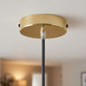 Cylindrical metal ceiling rose, Ø 120 mm — Conical thermoplastic / Brass