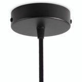 Cylindrical metal ceiling rose, Ø 120 mm — Conical thermoplastic / Black