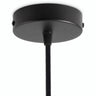 Cylindrical metal ceiling rose, Ø 120 mm — Conical thermoplastic / Black