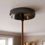 Cylindrical metal ceiling rose, Ø 120 mm — Conical thermoplastic / Black pearl