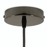 Cylindrical metal ceiling rose, Ø 120 mm — Conical thermoplastic / Black pearl