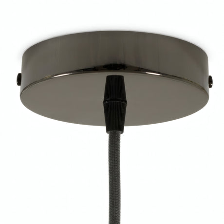 Cylindrical metal ceiling rose, Ø 120 mm — Conical thermoplastic / Black pearl
