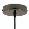 Cylindrical metal ceiling rose, Ø 120 mm — Conical thermoplastic / Black pearl