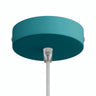 Cylindrical metal ceiling rose, Ø 120 mm — Conical thermoplastic / Petrol blue