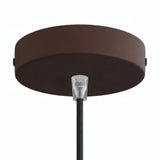 Cylindrical metal ceiling rose, Ø 120 mm — Conical thermoplastic / Rust