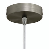 Cylindrical metal ceiling rose, Ø 120 mm — Conical thermoplastic / Satin titanium