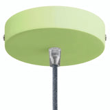 Cylindrical metal ceiling rose, Ø 120 mm — Conical thermoplastic / Meadow green
