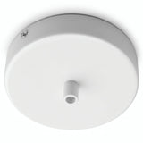 Cylindrical metal ceiling rose, Ø 120 mm — Cylindrical metal / Glossy white