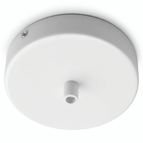 Cylindrical metal ceiling rose, Ø 120 mm — Cylindrical metal / Glossy white