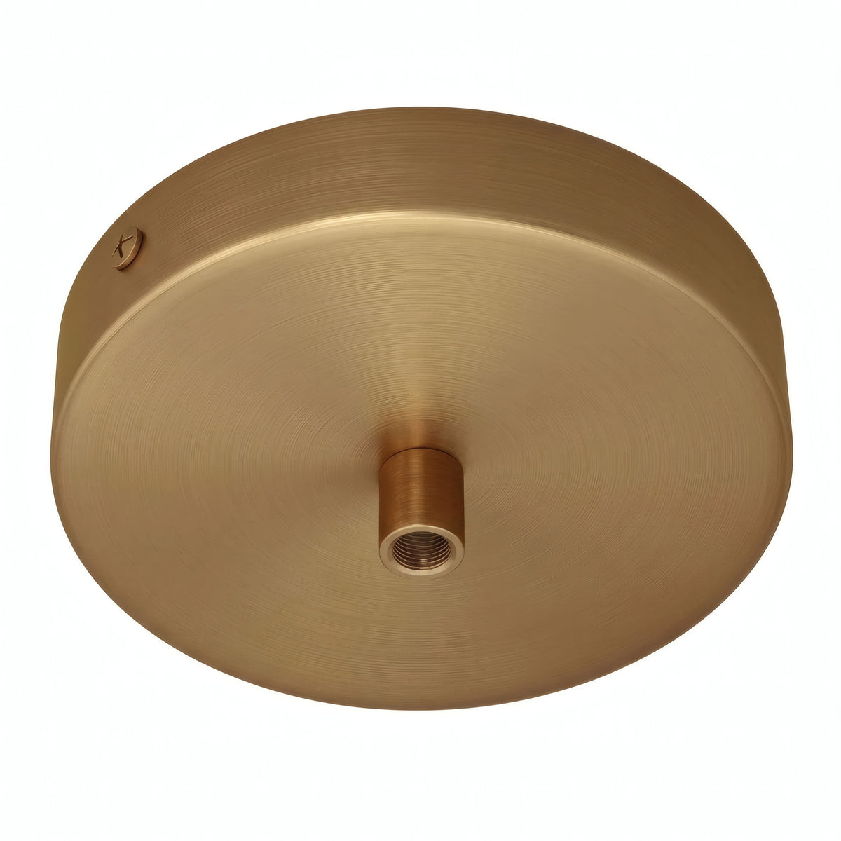Cylindrical metal ceiling rose, Ø 120 mm — Cylindrical metal / Satin bronze