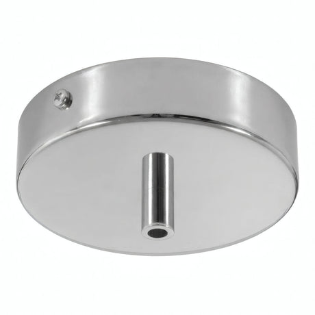 Cylindrical metal ceiling rose, Ø 120 mm — Cylindrical metal / Chrome
