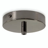 Cylindrical metal ceiling rose, Ø 120 mm — Cylindrical metal / Black pearl