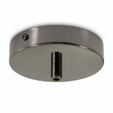 Cylindrical metal ceiling rose, Ø 120 mm — Cylindrical metal / Black pearl