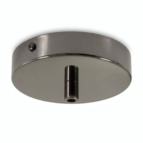 Cylindrical metal ceiling rose, Ø 120 mm — Cylindrical metal / Black pearl