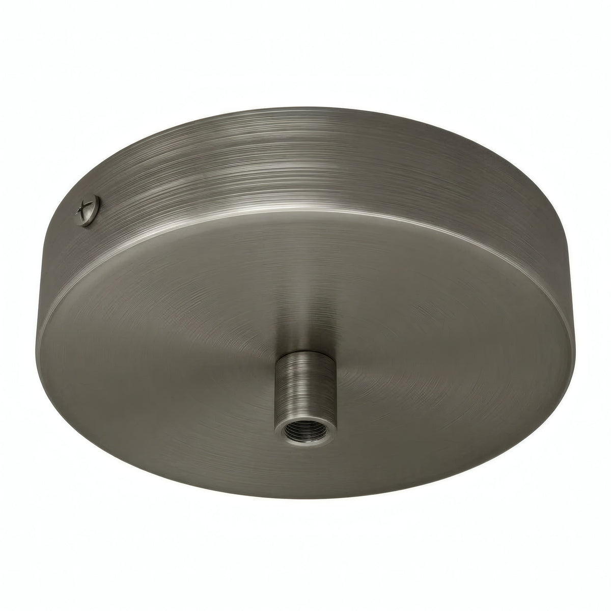 Cylindrical metal ceiling rose, Ø 120 mm — Cylindrical metal / Satin titanium