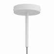 Cylindrical metal ceiling rose with a 15 cm cable grip — Matt white