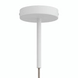 Cylindrical metal ceiling rose with a 15 cm cable grip — Matt white