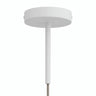 Cylindrical metal ceiling rose with a 15 cm cable grip — Matt white
