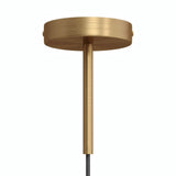 Cylindrical metal ceiling rose with a 15 cm cable grip — Satin bronze