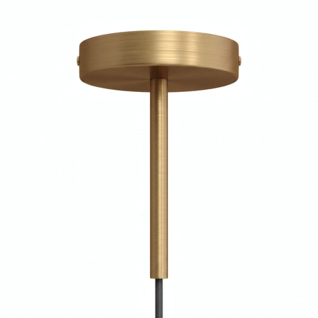Cylindrical metal ceiling rose with a 15 cm cable grip — Satin bronze