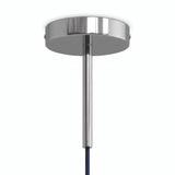 Cylindrical metal ceiling rose with a 15 cm cable grip — Chrome