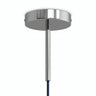 Cylindrical metal ceiling rose with a 15 cm cable grip — Chrome