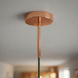 Cylindrical metal ceiling rose with a 15 cm cable grip — Copper