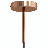 Cylindrical metal ceiling rose with a 15 cm cable grip — Copper