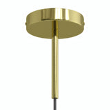 Cylindrical metal ceiling rose with a 15 cm cable grip — Brass
