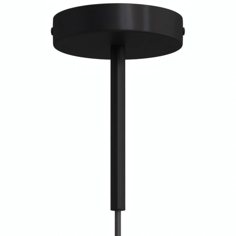 Cylindrical metal ceiling rose with a 15 cm cable grip — Black