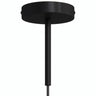 Cylindrical metal ceiling rose with a 15 cm cable grip — Black