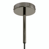 Cylindrical metal ceiling rose with a 15 cm cable grip — Black pearl