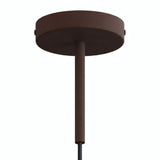 Cylindrical metal ceiling rose with a 15 cm cable grip — Rust