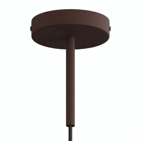 Cylindrical metal ceiling rose with a 15 cm cable grip — Rust