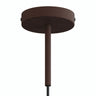 Cylindrical metal ceiling rose with a 15 cm cable grip — Rust