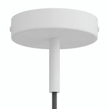 Cylindrical metal ceiling rose with a 7 cm cable grip — Matt white