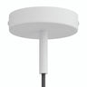 Cylindrical metal ceiling rose with a 7 cm cable grip — Matt white